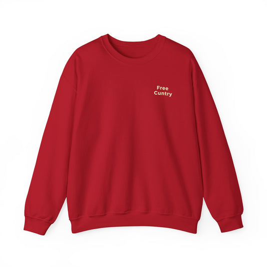 Free Cuntry Crewneck Sweatshirt, Red